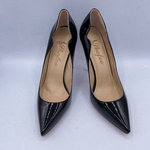 Black Pointy Toe Stilettos Heels Pumps Slip On